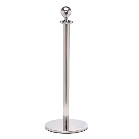 QUEUE SOLUTIONS Elegance 451, Ball Top, Profile Base, Polished Stainless ELB451-PS